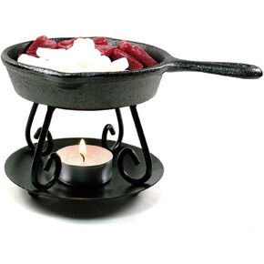 BRIGHT IDEAS Wax Melter, Cast Iron Skillet with Warmer and Trivet