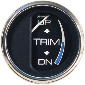 Faria Beede "13709 Chesapeake Stainless Steel Trim Gauge (Johnson/Evinrude/Suzuki Outboard) - 2"", Black