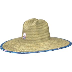 HUK Unisex Kid's Straw, Wide Brim Beach Hat, KC Fish and Flag-Set Sail in Saudi Arabia