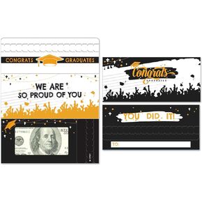Congratulations Grad Graduation Cards Assortment with Envelopes Hats Off Graduation Gift Money Holder Cash Holder Cash Gift Ideas Unique Grad Greeting Cards for Graduation Party Supplies