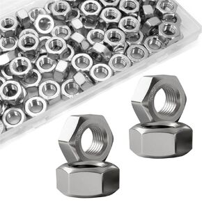 Hex Nut 20PCS M8 and 20PCS M10 Hardware Nut Sets Stainless Steel (A2-70) Hex Nuts for Screw Bolt