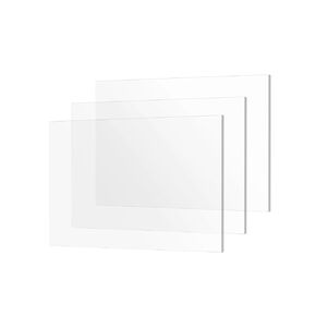 3pcs Acrylic Sheet 4" x 6", 1/8" (3mm) Thick Clear Acrylic Panel for Photo Frame, Craft, DIY Display Projects, Advertisement Signs, Shelves