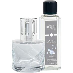 MAISON BERGER - Lampe Berger Model Spirale - ناشر مصباح عطري منزلي - 4.9 × 3.2 × 3.2 بوصة - يتضمن زجاجة عطر - 8.45 مرة سائلة - 250 ملليلتر (Clear Air Pur Neutral) in Kuwait
