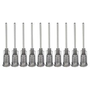 PATIKIL 16Ga x 1 Inch Dispensing Needle Tips, 10Pcs Stainless Steel and Plastic Glue Needle Tube Blunt Tips with Luer Lock for Glue Oil Applicator, Gray