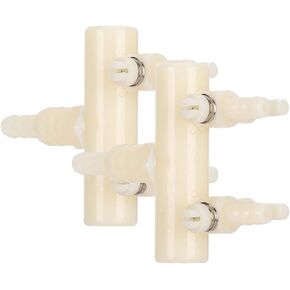 2PCS Aquarium Air Flow Control Lever Valve Distributor Splitter Pump Accessories Set Plastic Easy Operation Aquarium Air Pump Special Splitter Valve with Diverter Adjustable S(6 heads)