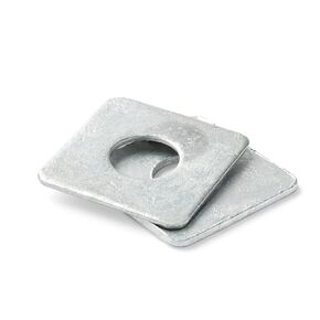 3/4" x 2" x 0.125 Square Plate Metal Washers - Low Carbon Steel - Hot Dip Galvanized - Flat Washers, Washers for Screws, Washers for Bolts - Pack of 25