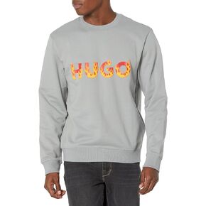 HUGO Men's Flames Logo Pullover Sweatshirt