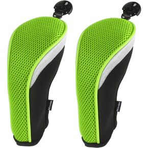 Andux Pack of 2 (All The Same Size) Mesh Golf Hybrid Club Head Covers w/Dial No. Tags