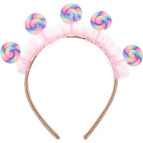 EXCEART Lollipop Headband Lollipop Hair Hoop Rainbow Head Bopper Lollipop Hairbands Lollipop Hair Bands Cute Headbands Toddler Hair Band Costumes Candy Plastic Hair Hoop Miss Pompom Sweet