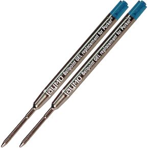 Jaymo Replacement for Parker 30525PP and Bastion - Measures 3.875 in / 98 mm Long - G2 Gel Ballpoint Pen Refill - 6 Black