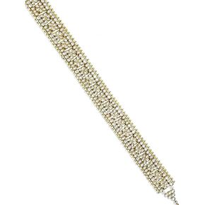 I Jewels مطلية بالذهب 18 قيراط لحفلات الزفاف الهندية العرقية بوليوود كوندان مرصعة بحزام كامارباند/سلسلة البطن للنساء (B044W) in Kuwait