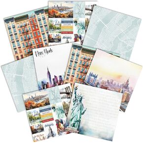 Paper House Productions Pack of 3 Sticker Half-Sheets for Crafts, Scrapbooking & Collecting - New York Bagels