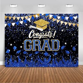 Mocsicka Graduation Party Decorations 2025 Congrats Grad Backdrops for Photography Bachelor Cap Congratulations Grad Photo Backdrop Graduation Prom Party Supplie (Red, 7x5ft (82x60 inch))