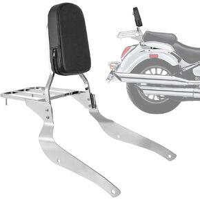Chrome Backrest Sissy Bar With Luggage Rack Backrest Pad Compatible With For Suzuki Boulevard M50 C50 2005-2012 Volusia VL800 VZ800 VL800 VL800T 2001-2004