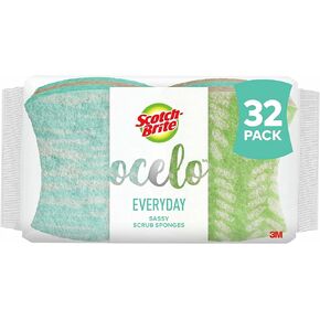 Scotch-Brite ocelo Non-Scratch Scrub Sponges, Assorted Designs, 32 Sponges