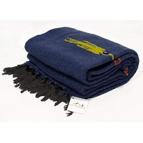 Slate Blue Thunderbird Heavyweight Yoga Blanket or Throw - Made for Yoga!