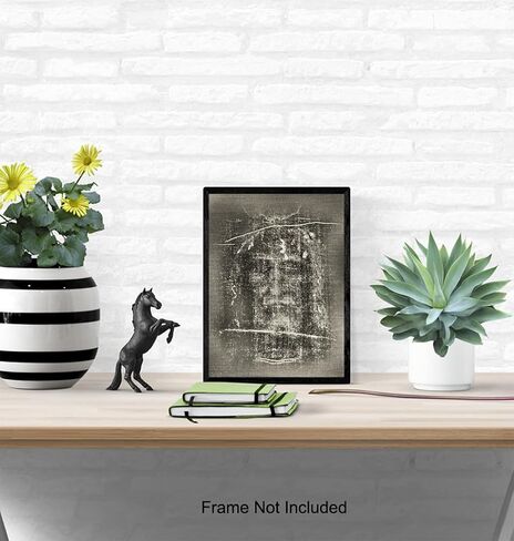 Jesus Wall Decor LARGE -11x14 Jesus Christ Shroud of Turin Poster - Catholic Gifts - Christian Wall Decor - Religious Wall Art - Priest Ordained Minister - Living Bedroom Home Decor - spiritual Gift in Saudi Arabia