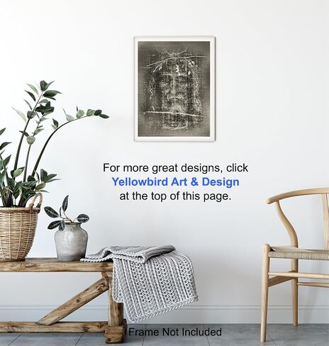 Jesus Wall Decor LARGE -11x14 Jesus Christ Shroud of Turin Poster - Catholic Gifts - Christian Wall Decor - Religious Wall Art - Priest Ordained Minister - Living Bedroom Home Decor - spiritual Gift in Saudi Arabia