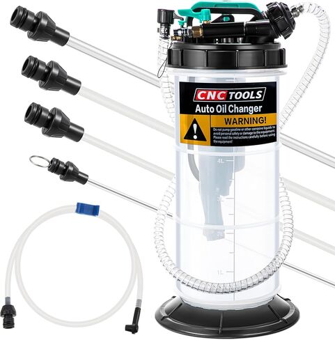 Manual Pneumatic Fluid Extractor, Automotive Oil Extractor Pump Oil Vacuum Changer with 5 Pcs Brake Bleeding Hose for Car, SUVs, Truck, Yachts (1.4 Gallon) in Saudi Arabia