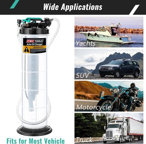 Manual Pneumatic Fluid Extractor, Automotive Oil Extractor Pump Oil Vacuum Changer with 5 Pcs Brake Bleeding Hose for Car, SUVs, Truck, Yachts (1.4 Gallon) in Saudi Arabia