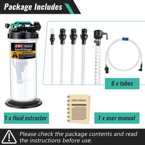 Manual Pneumatic Fluid Extractor, Automotive Oil Extractor Pump Oil Vacuum Changer with 5 Pcs Brake Bleeding Hose for Car, SUVs, Truck, Yachts (1.4 Gallon) in Saudi Arabia