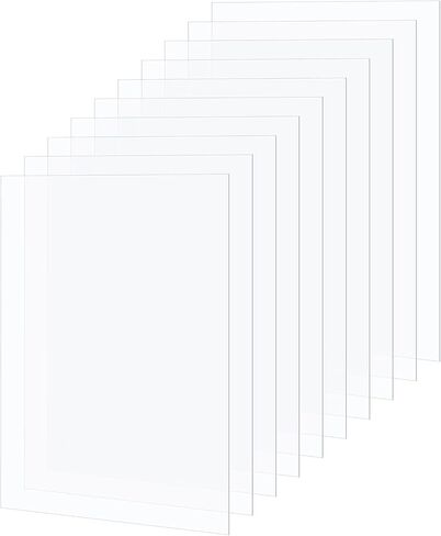 OLYCRAFT 20Sheet Clear Acrylic Sheet Panel Rectangle Transparent Acrylic Board PMMA Silce Moisture-Proof Plastic Board - A4 Size in Saudi Arabia