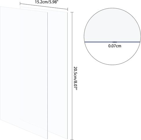 OLYCRAFT 20Sheet Clear Acrylic Sheet Panel Rectangle Transparent Acrylic Board PMMA Silce Moisture-Proof Plastic Board - A4 Size in Saudi Arabia