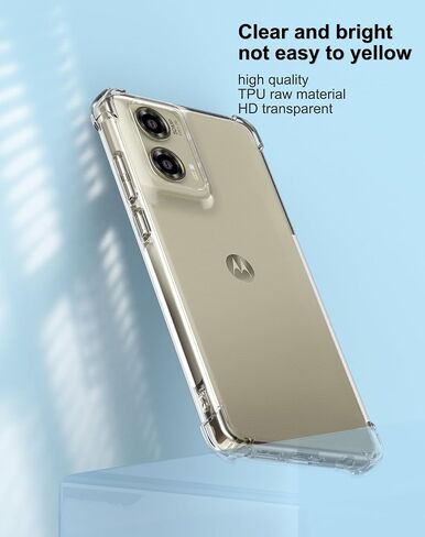 Foluu Clear Case for Motorola Moto G Stylus 5G (2024) - Slim Fit Scratch Resistant TPU Silicone Reinforced Corners Protective Cover for Motorola Moto G Stylus 5G (2024) in Saudi Arabia