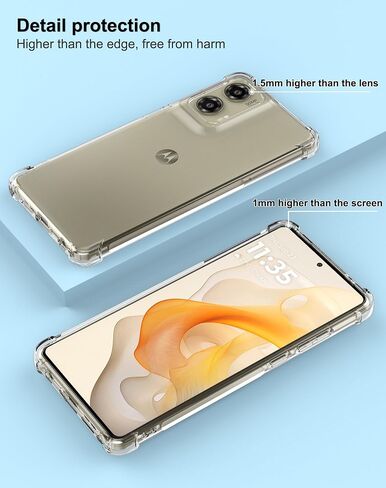Foluu Clear Case for Motorola Moto G Stylus 5G (2024) - Slim Fit Scratch Resistant TPU Silicone Reinforced Corners Protective Cover for Motorola Moto G Stylus 5G (2024) in Saudi Arabia