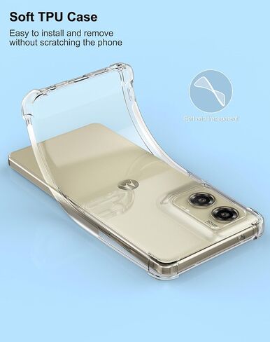 Foluu Clear Case for Motorola Moto G Stylus 5G (2024) - Slim Fit Scratch Resistant TPU Silicone Reinforced Corners Protective Cover for Motorola Moto G Stylus 5G (2024) in Saudi Arabia