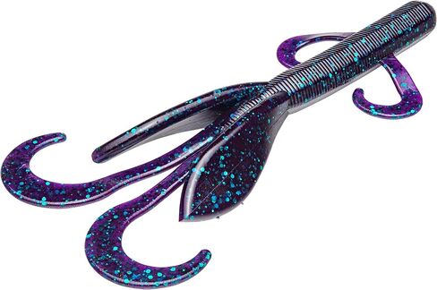 Strike King Lures, KVD Perfect Plastic Magnum Game Soft Bait Lure, Freshwater, 5 1/4"" Length, Junebug, Package of 6" (GH5.25-42) in Saudi Arabia