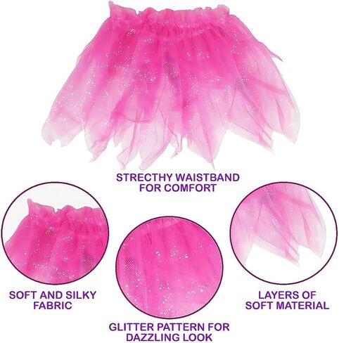 Liberty Imports Little Fairy Princess Wings Dress Up Pretend Role Play Costume Set with Tutu, Wand, Tiara, Shoes for Toddlers, Kids, Girls in Saudi Arabia