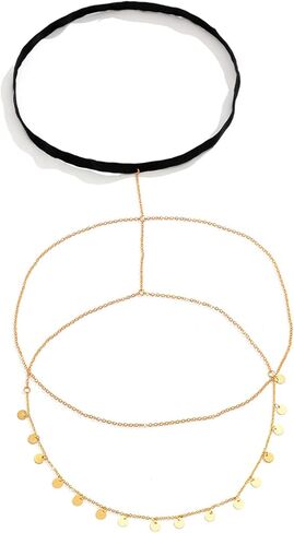 Sexy Multi-layered Tassel Leg Chain Summer Beach Stretch Sequins Thigh Chain Jewelry Bikini Sequins Body Thigh Chain Jewelry for Women Girls in Saudi Arabia