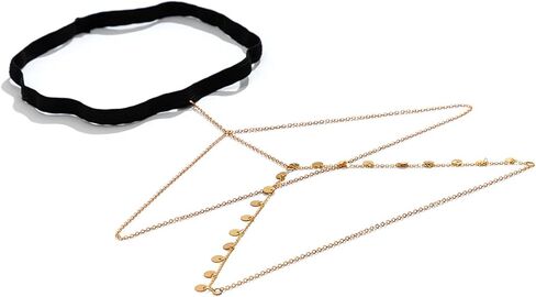 Sexy Multi-layered Tassel Leg Chain Summer Beach Stretch Sequins Thigh Chain Jewelry Bikini Sequins Body Thigh Chain Jewelry for Women Girls in Saudi Arabia