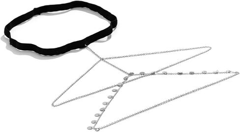 Sexy Multi-layered Tassel Leg Chain Summer Beach Stretch Sequins Thigh Chain Jewelry Bikini Sequins Body Thigh Chain Jewelry for Women Girls in Saudi Arabia