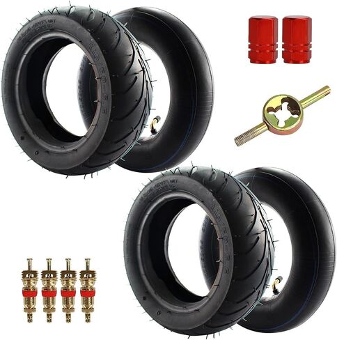 110-50-6.5 Outer Tyre and Inner Tube with Angled Valve Stemnner for 38cc 47cc 49CC MTA1 MTA2 Cag Mx3 GP-RSR Mini Pocket Dirt Pit Bike Scooters 90/65-6.5 4PCS in Saudi Arabia