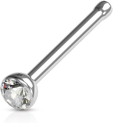 FIFTH CUE Cubic Zirconia Press Fit Nose Bone Stud Titanium IP 316L Surgical Steel in Kuwait