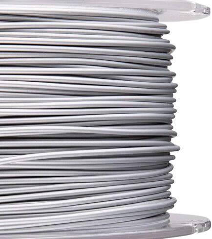 HATCHBOX Paint-Free ABS 3D Printer Filament, Dimensional Accuracy +/- 0.03 mm, 1 kg Spool, 1.75 mm, Silver in Saudi Arabia