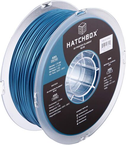 HATCHBOX Paint-Free ABS 3D Printer Filament, Dimensional Accuracy +/- 0.03 mm, 1 kg Spool, 1.75 mm, Silver in Saudi Arabia