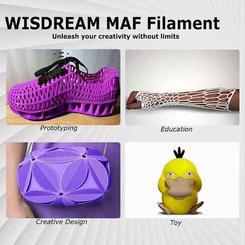 WISDREAM Yellow Second Generation Moisture-Activated Flexible Filament 2.0, MA Filament, Flexible Filament for AMS Multicolor Printing, 1.75mm,1KG (2.2lbs),Compatible with Most FDM Printer in Saudi Arabia