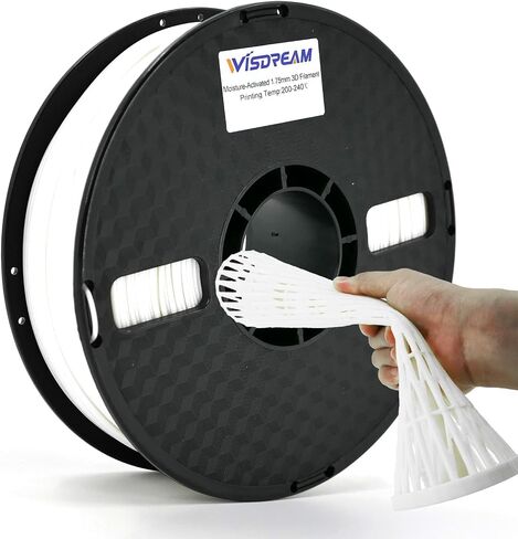 WISDREAM Yellow Second Generation Moisture-Activated Flexible Filament 2.0, MA Filament, Flexible Filament for AMS Multicolor Printing, 1.75mm,1KG (2.2lbs),Compatible with Most FDM Printer in Saudi Arabia