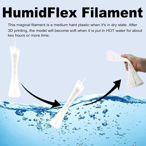 WISDREAM Yellow Second Generation Moisture-Activated Flexible Filament 2.0, MA Filament, Flexible Filament for AMS Multicolor Printing, 1.75mm,1KG (2.2lbs),Compatible with Most FDM Printer in Saudi Arabia
