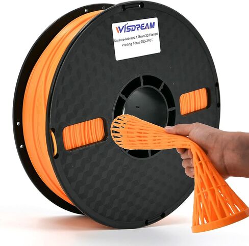 WISDREAM Yellow Second Generation Moisture-Activated Flexible Filament 2.0, MA Filament, Flexible Filament for AMS Multicolor Printing, 1.75mm,1KG (2.2lbs),Compatible with Most FDM Printer in Saudi Arabia