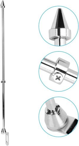 Motorcycle Flag Pole,Motorcycle Flag Mounts Universal Motorcycle Auto Flagpole Rear Luggage Rack Mount Flag Pole Accessorysilver (Electroplate) in Saudi Arabia