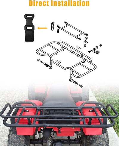 81309-958-680 الأشرطة المطاطية لباب الرف الخلفي لهوندا TRX200 TRX250 TRX300 TRX350D ATC200E ATC200ES أحمر كبير 1982-1995 in Saudi Arabia