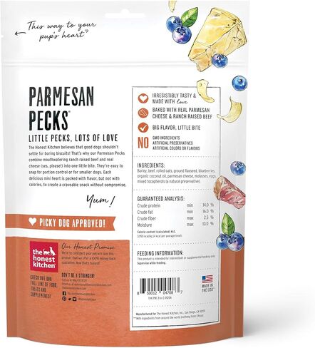 The Honest Kitchen Parmesan Pecks: Chicken, Parmesan & Cranberry Recipe, 8 oz Bag in Saudi Arabia