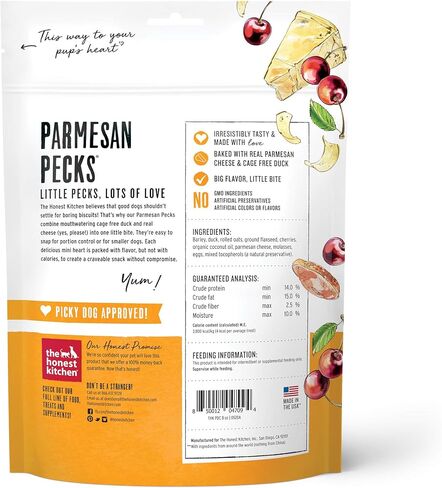 The Honest Kitchen Parmesan Pecks: Chicken, Parmesan & Cranberry Recipe, 8 oz Bag in Saudi Arabia