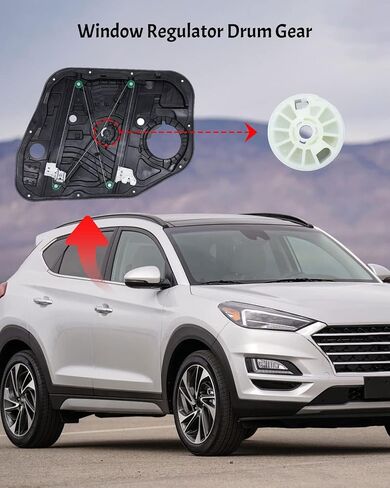 منظم النافذة ترس الطبل مناسب لشركة Hyundai Tucson 2016-2020، نوافذ عالمية للجبهة الخلفية اليسرى واليمنى in Kuwait