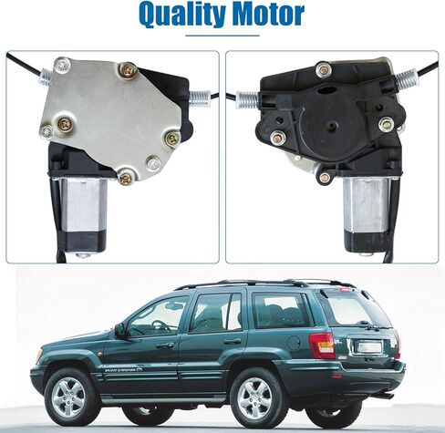 741-375 منظم نوافذ الطاقة لجانب الراكب الخلفي مع مجموعة محرك متوافق مع 2001-2004 جيب جراند شيروكي، OE 11A128، 11R102، 2552-6328R، 82-435BR، 82435BR، ARBJ491704، REPJ491701، SK741375 in Kuwait