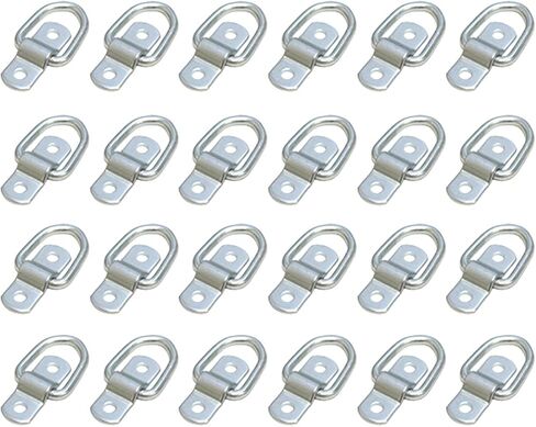 Boxer 24 Pack Heavy Duty D Ring Anchor Points 1/4 Inch Stainless Steel Lashing Ring for Trucks, Trailer, RV, Camper, Boats, Motorcycle, Vans, ATV Vehicles in Saudi Arabia